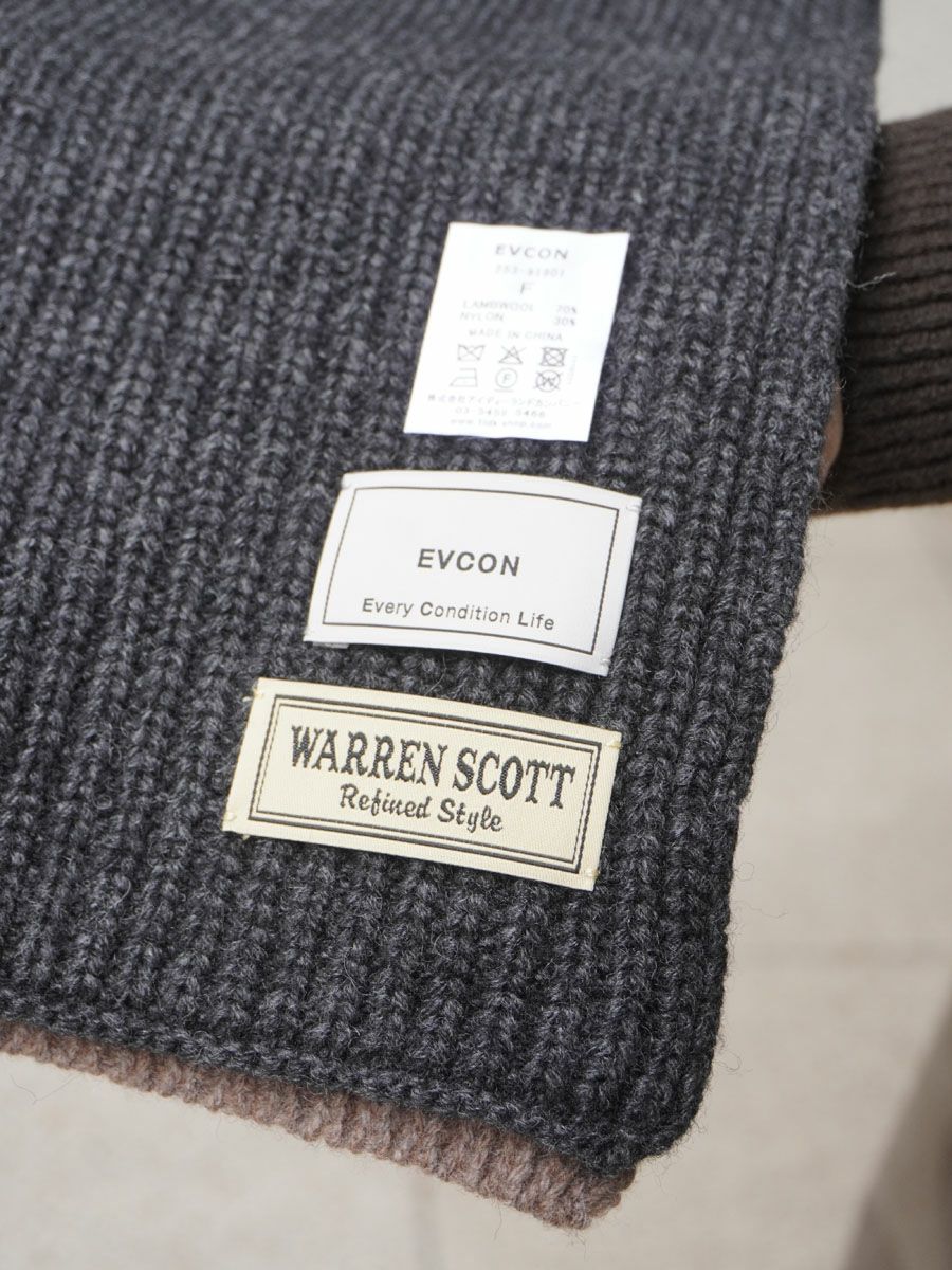 WARREN SCOTT KNIT SCARF[CHARCOAL] | 1LDK (ワンエルディーケー) 公式