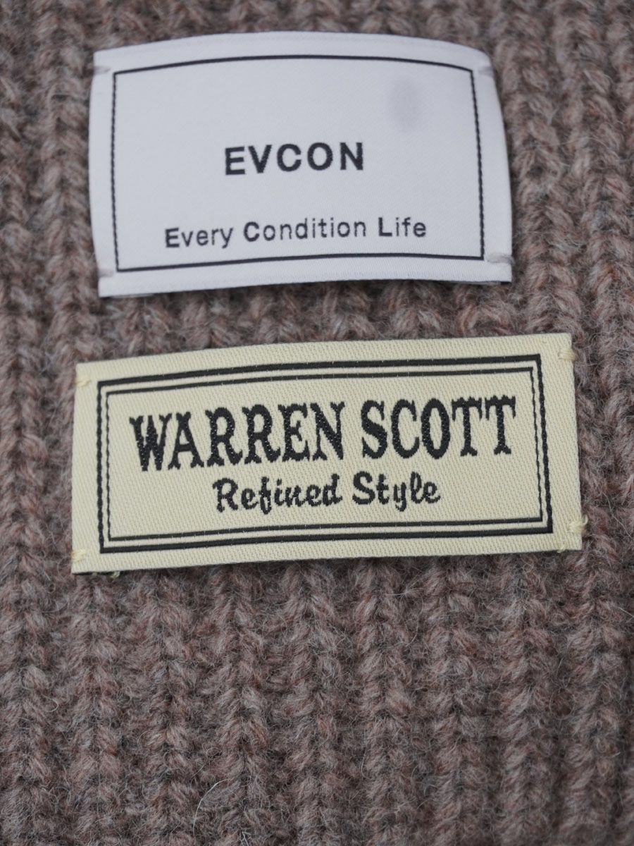 WARREN SCOTT KNIT SCARF[L.BROWN] | 1LDK (ワンエルディーケー) 公式