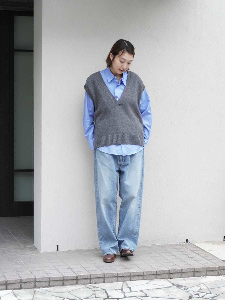 【値下げ】MY___ 1LDK Vネック ニットベスト Vneck Knit Vest[GRAY] | 1LDK (ワンエルディーケー) 公式サイト