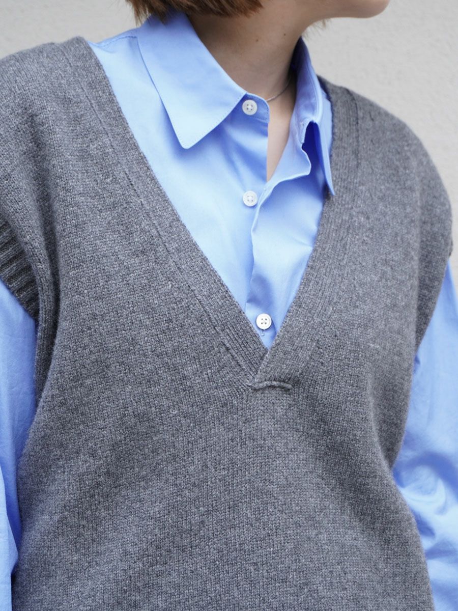 Vneck Knit Vest[GRAY] | 1LDK (ワンエルディーケー) 公式サイト