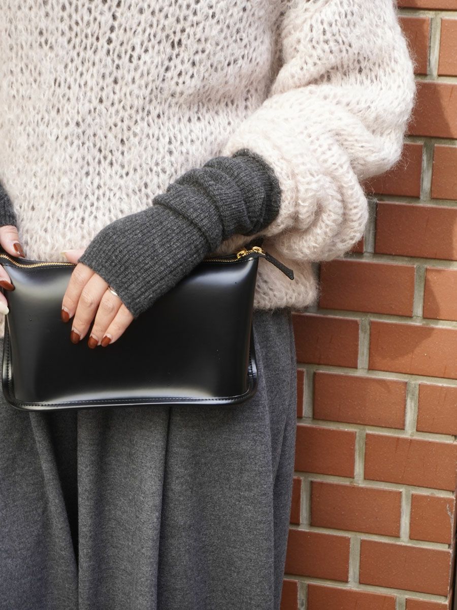 CASHMERE BLENDED ARM WARMERS[CHARCOAL] | 1LDK (ワンエルディーケー