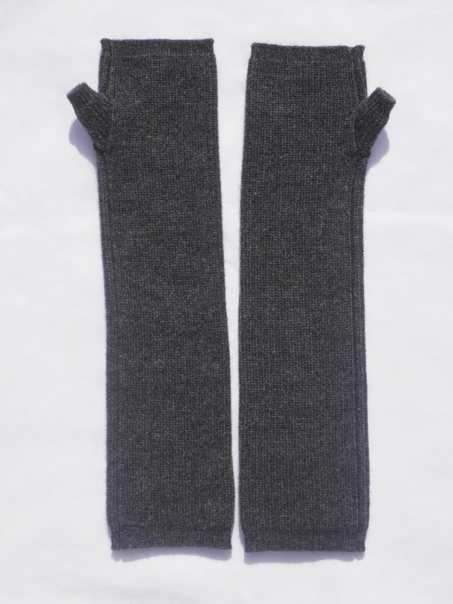 CASHMERE BLENDED ARM WARMERS[CHARCOAL] | 1LDK (ワンエルディーケー
