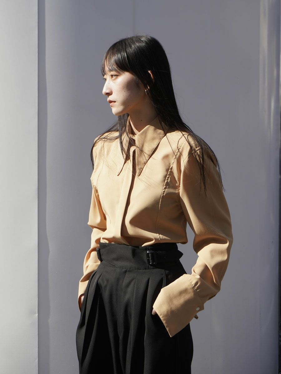 1LDK I アイ officer shirt sand beige Jade Point Collar Shirt[SAND] | 1LDK (ワンエルディーケー) 公式サイト