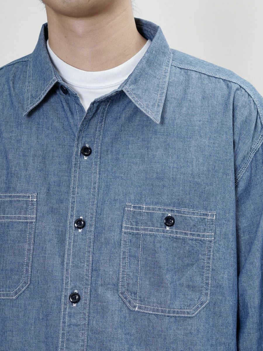 Radiall シャンブレーシャツ　LARGE INDIGO Big Chambray Shirt[INDIGO] | 1LDK (ワンエルディーケー) 公式サイト