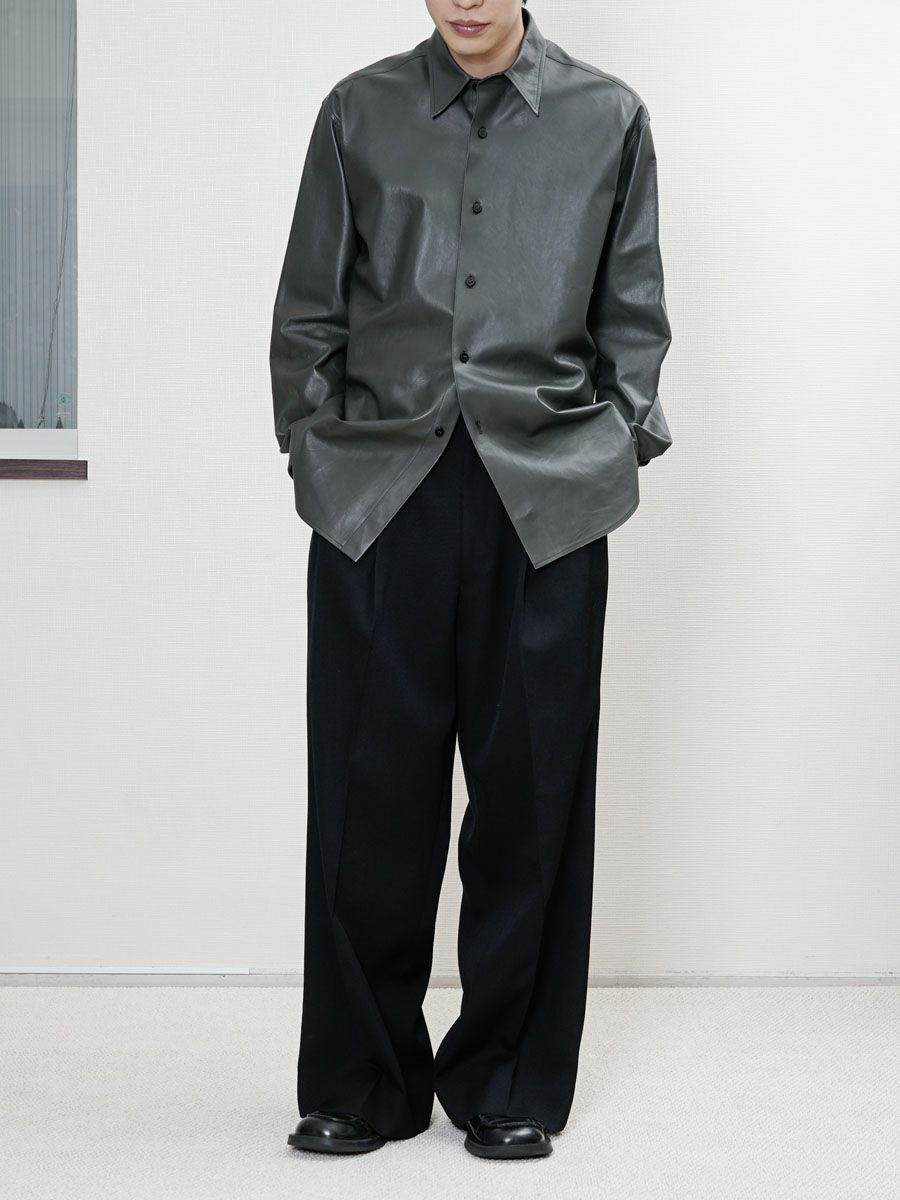 90s' France製 A.P.C. Lamb leather shirts 希少 A P C 90s レザージャケット 馬革 フランス製 ショート丈 S