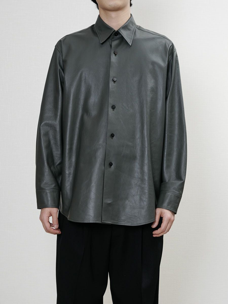 LAMB LEATHER SHIRT[GREEN] | 1LDK (ワンエルディーケー) 公式サイト