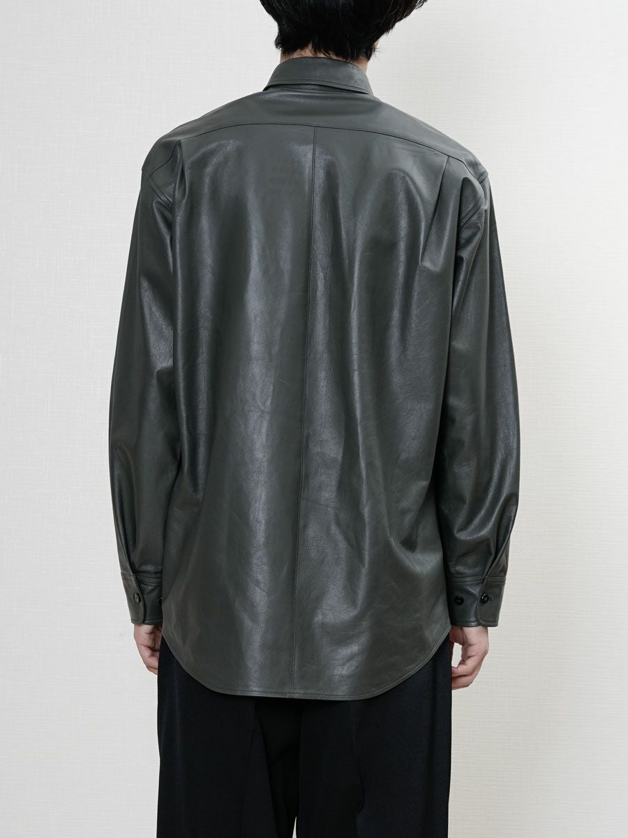 90s' France製 A.P.C. Lamb leather shirts 希少 A P C 90s レザージャケット 馬革 フランス製 ショート丈 S