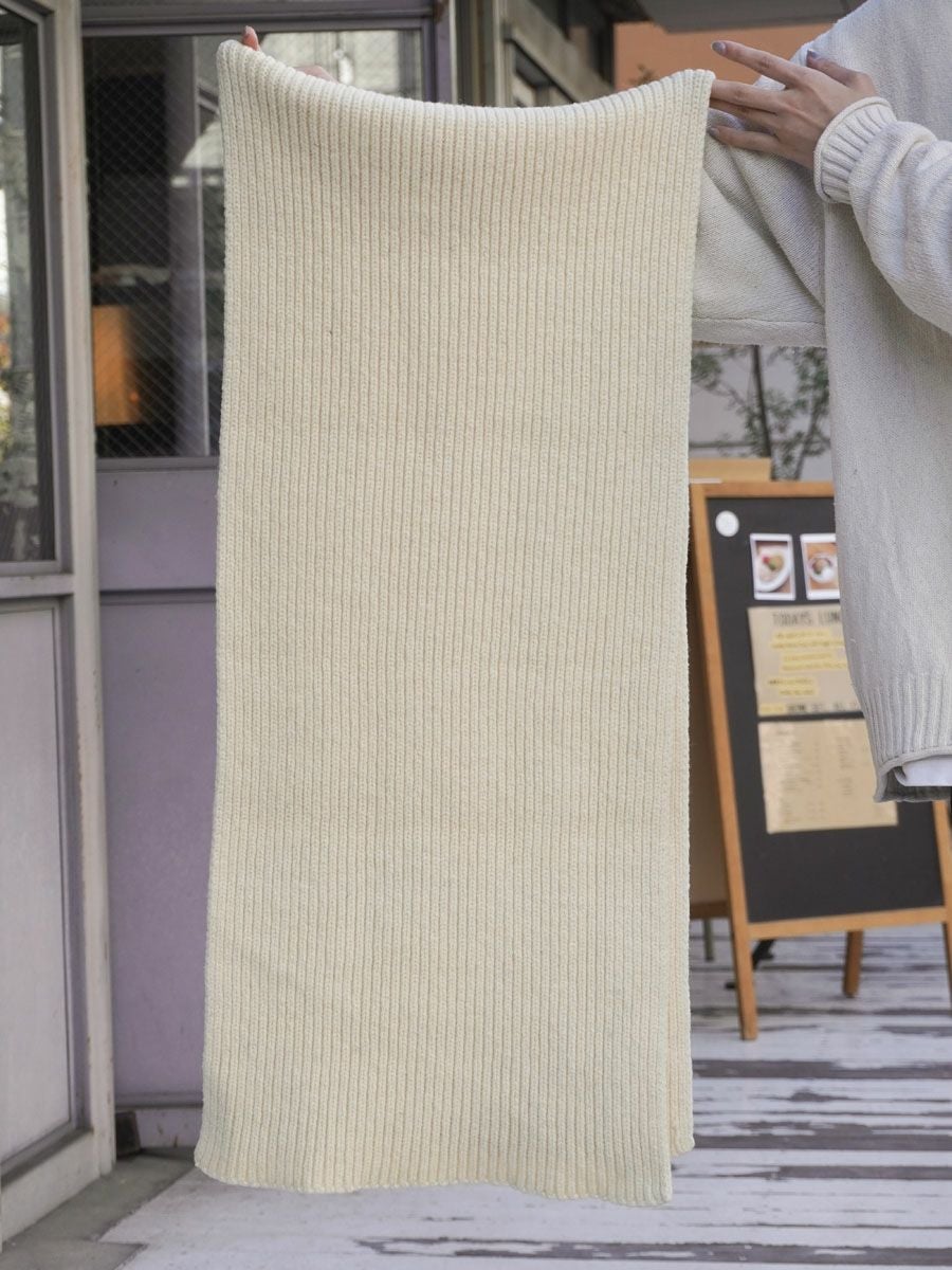 小物 25AW WAPS WRAP 01 SCARF COTTON BEIGE Baby alpaca scarf Tapabocas Sand
