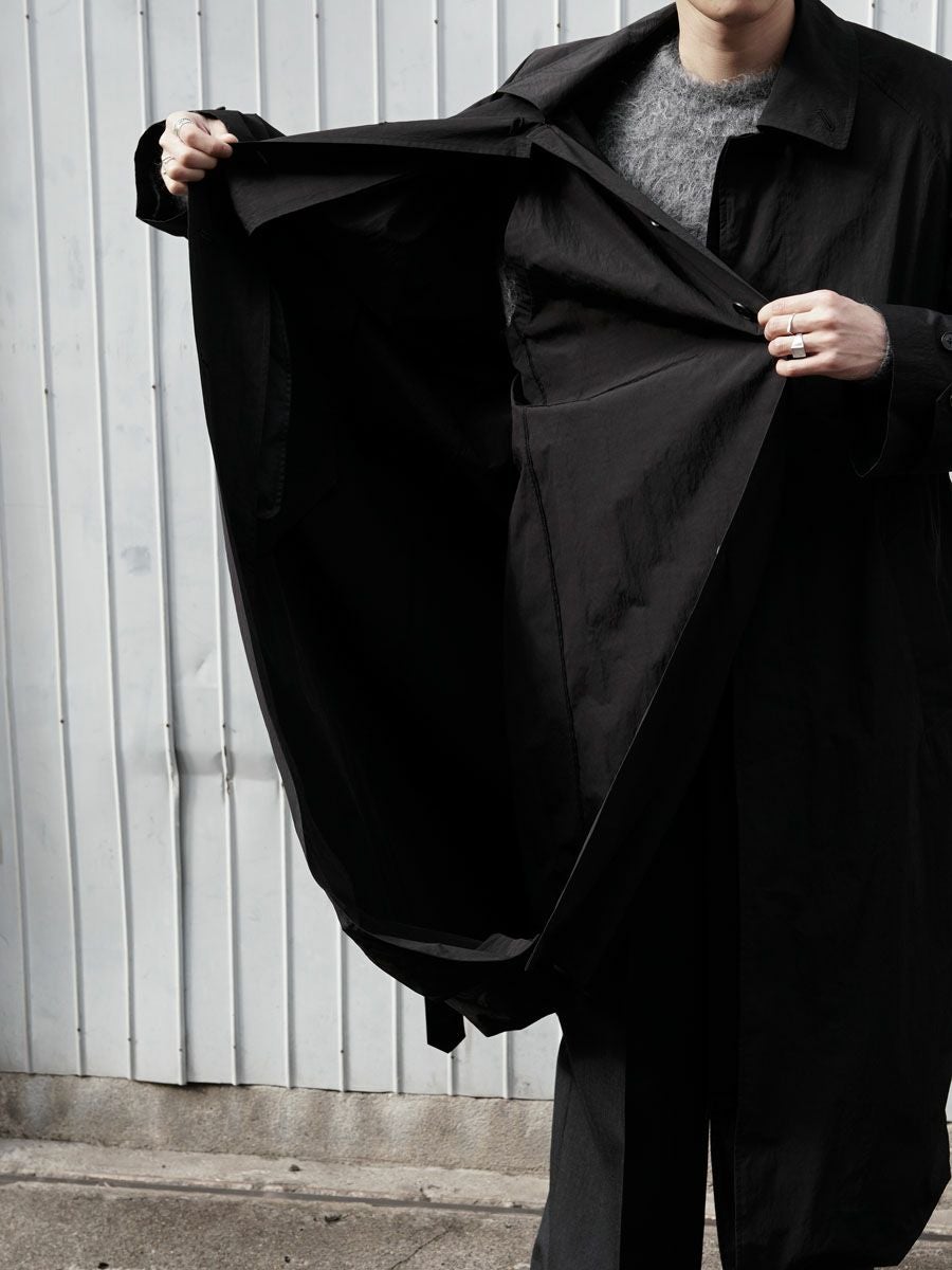 OVERSIZED LAYERED COMBINATION COAT[BLACK] | 1LDK (ワンエルディー