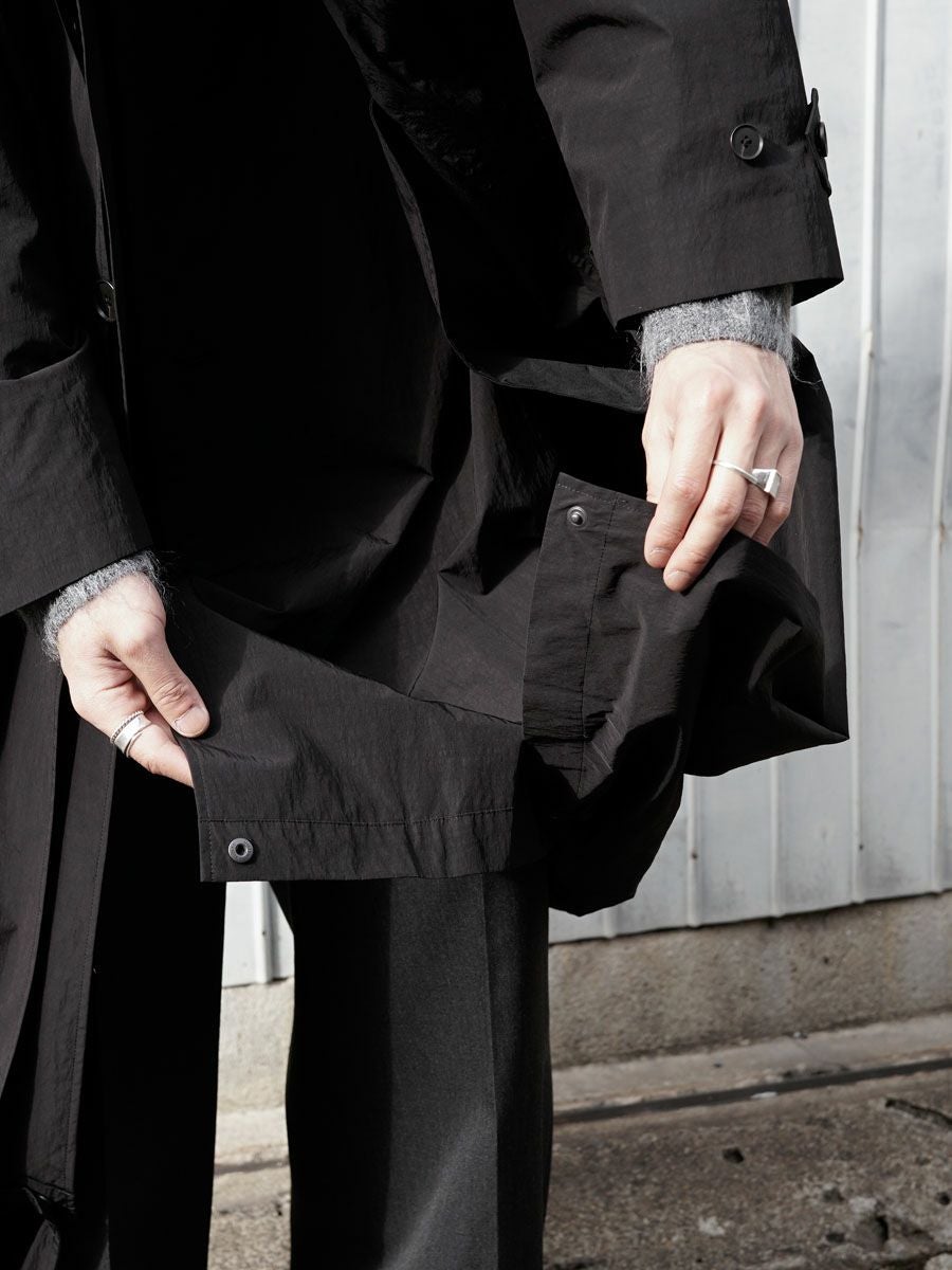モノトーンシック OVERSIZED LAYERED COMBINATION COAT[BLACK] | 1LDK (ワンエルディー
