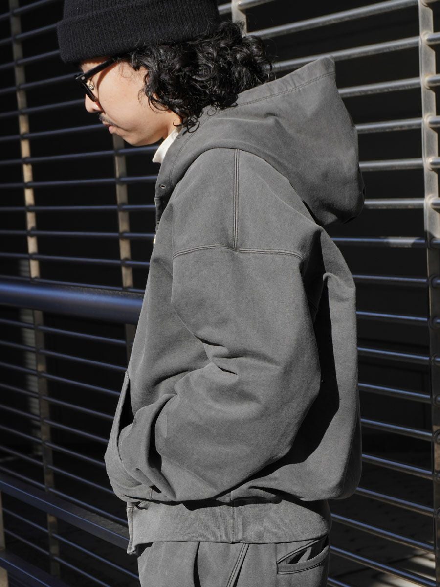 36G Fine Sweat Zip Hoodie[CHARCOAL PIGMENT] | 1LDK (ワンエルディー