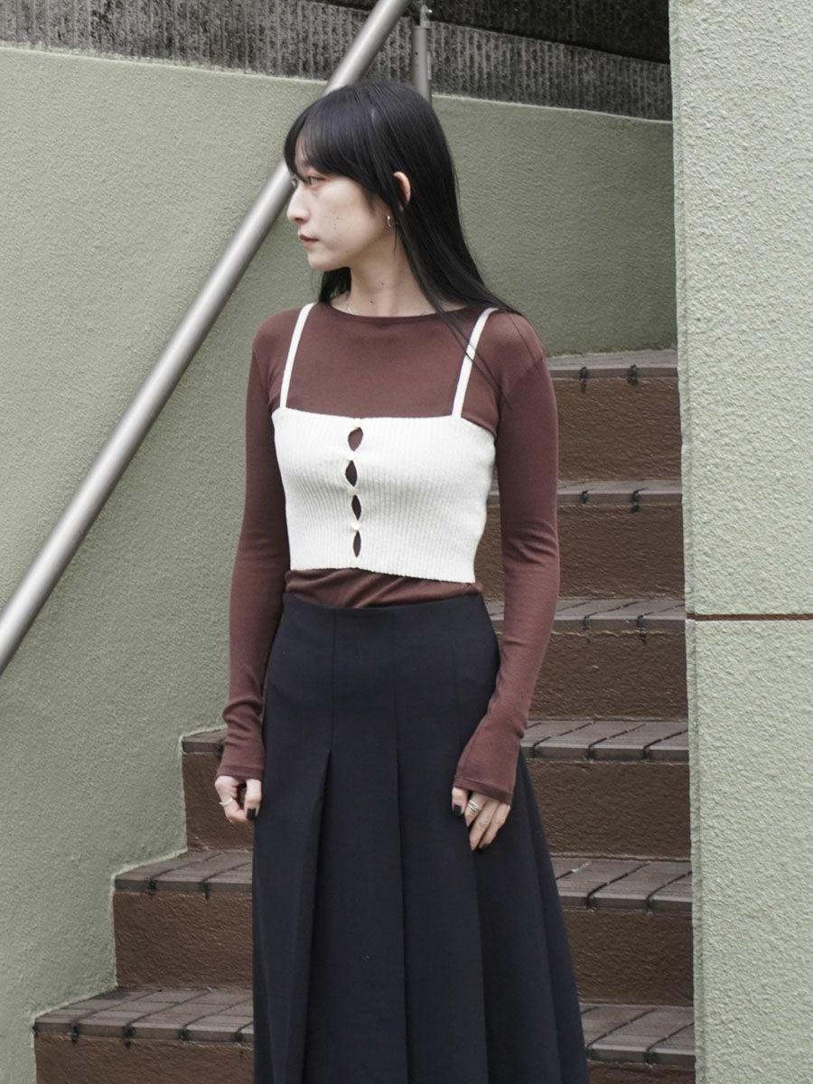 RIB KNIT BUSTIER[BLACK] | 1LDK (ワンエルディーケー) 公式サイト