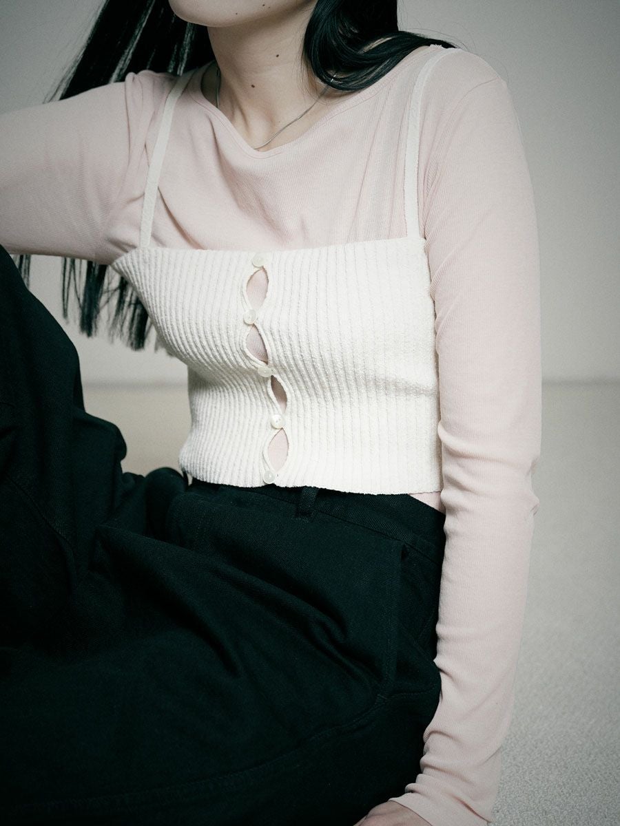 RIB KNIT BUSTIER[IVORY] | 1LDK (ワンエルディーケー) 公式サイト