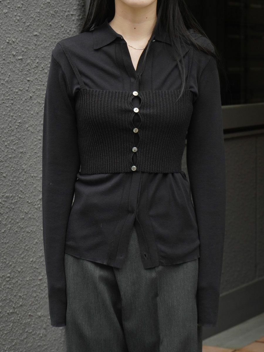 RIB KNIT BUSTIER[BLACK] | 1LDK (ワンエルディーケー) 公式サイト
