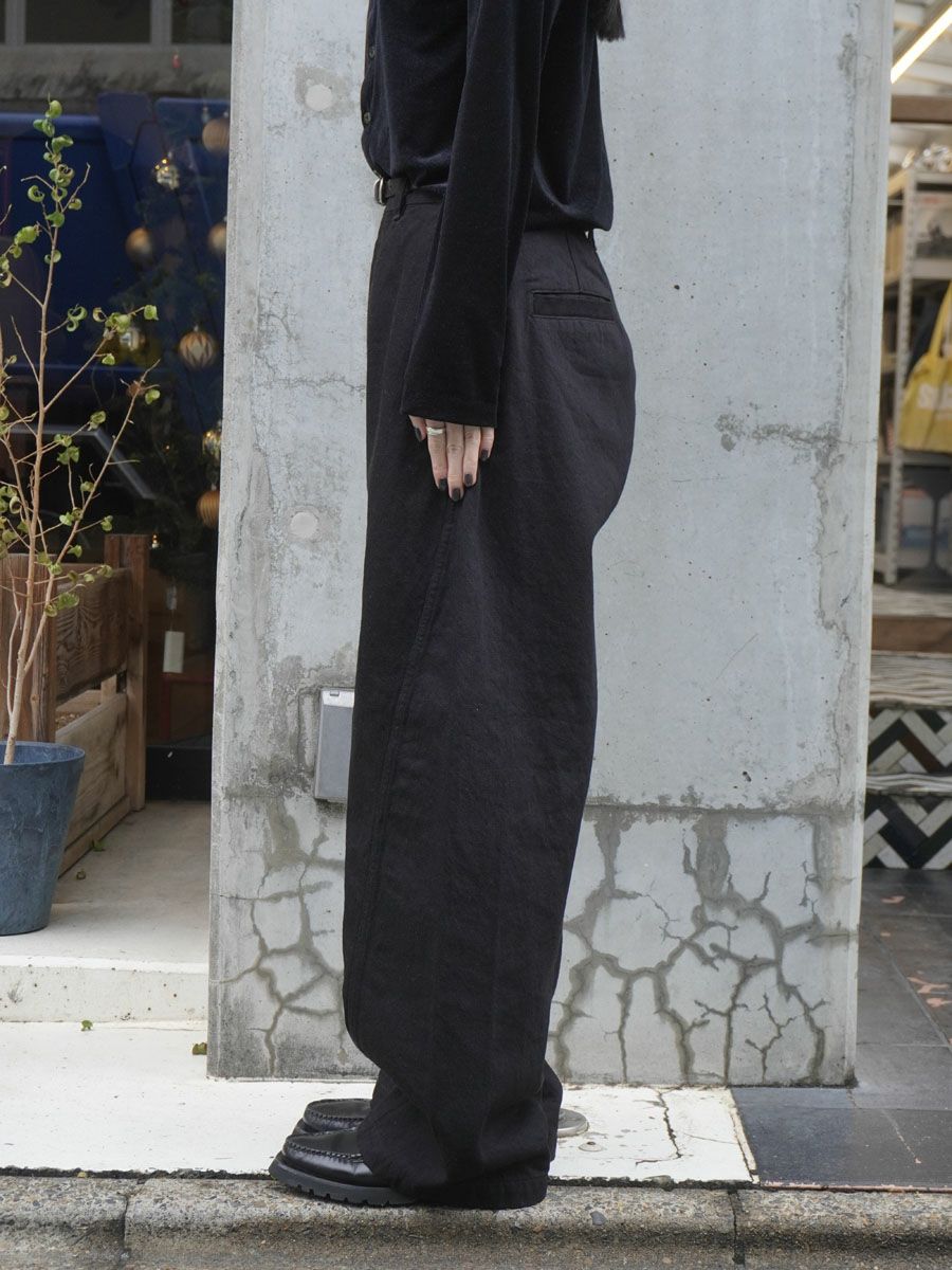 DENIM CURVE PANTS[BLACK] | 1LDK (ワンエルディーケー) 公式サイト