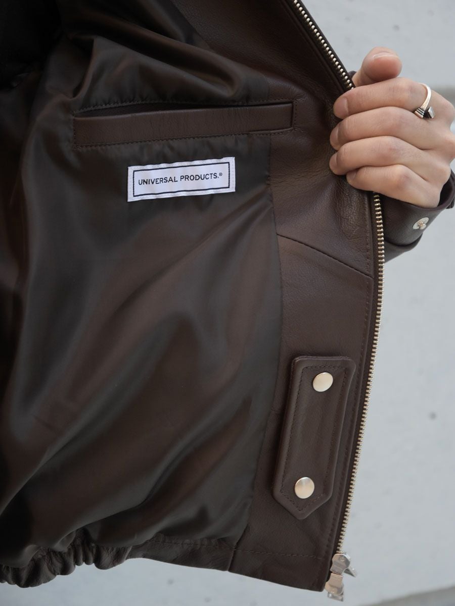 LEATHER BLOUSON[BROWN] | 1LDK (ワンエルディーケー) 公式サイト