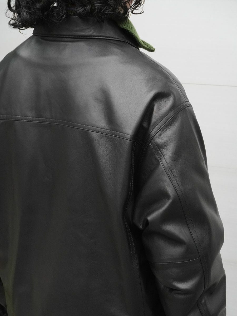 ジャケット barry 革 断捨離 超オトク 高級 Unlikely Zero Leather Trucker JKT[BLACK] | 1LDK (ワンエルディー