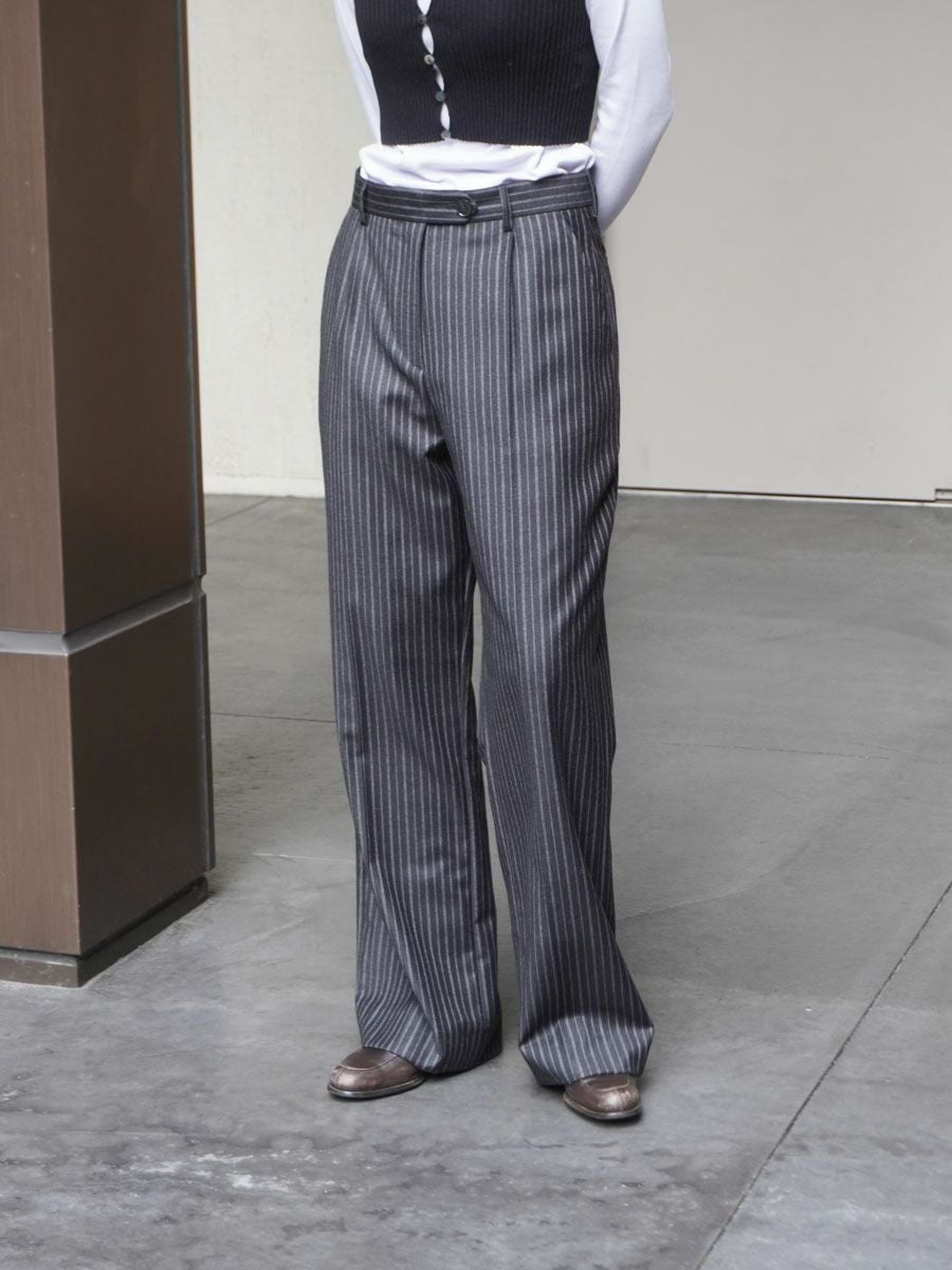 Primary Trousers[ANTHRACITE MULTI STRIPE WOOL] | 1LDK (ワンエル