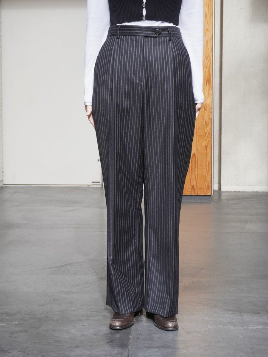 Primary Trousers[ANTHRACITE MULTI STRIPE WOOL] | 1LDK (ワンエル