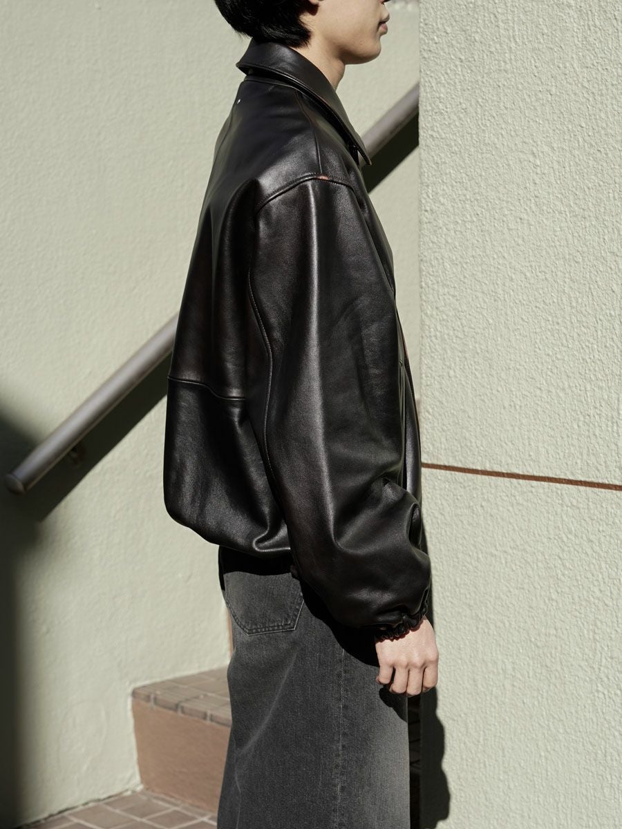 SHEEP LEATHER ZIP SHORT JACKET[DARK BROWN] | 1LDK (ワンエルディー