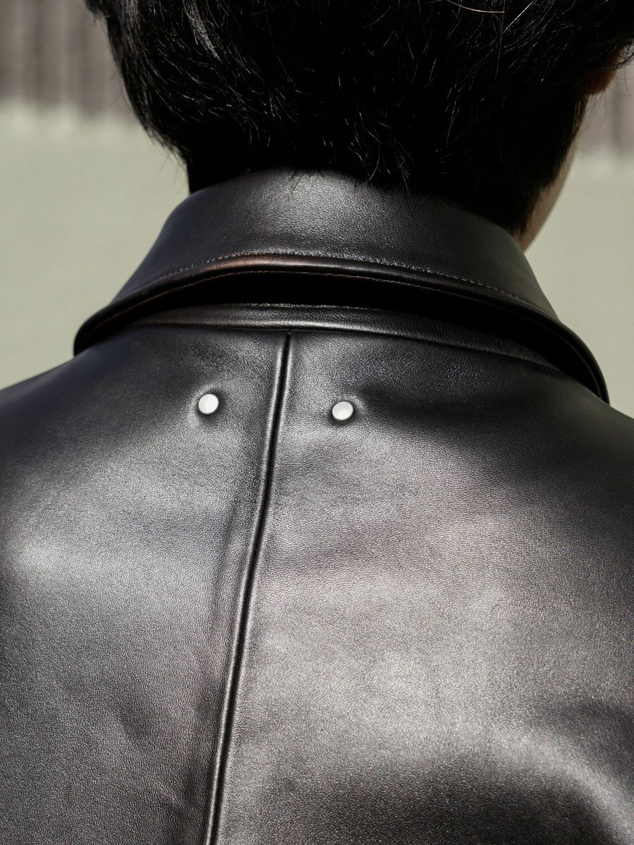 SHEEP LEATHER ZIP SHORT JACKET[DARK BROWN] | 1LDK (ワンエルディー