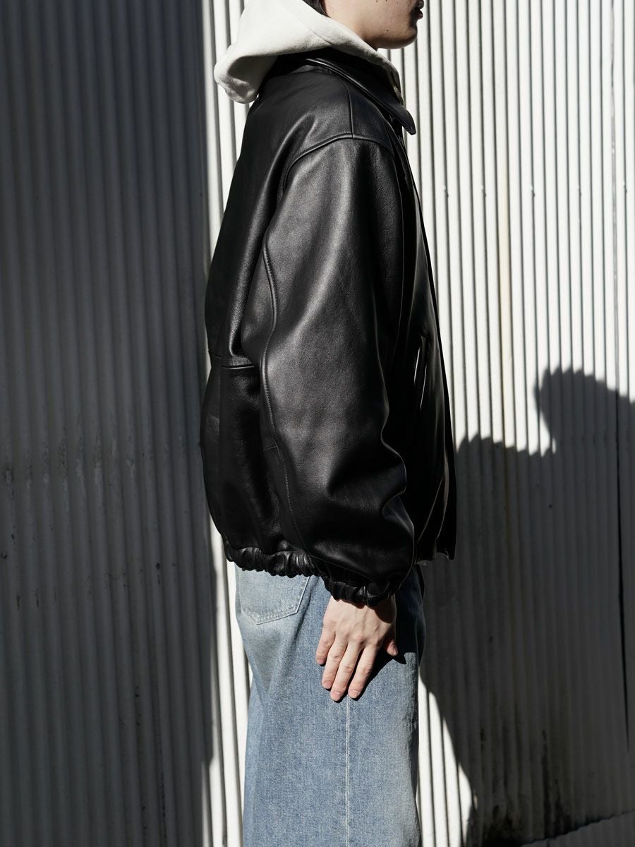 SHEEP LEATHER ZIP SHORT JACKET[BLACK] | 1LDK (ワンエルディーケー
