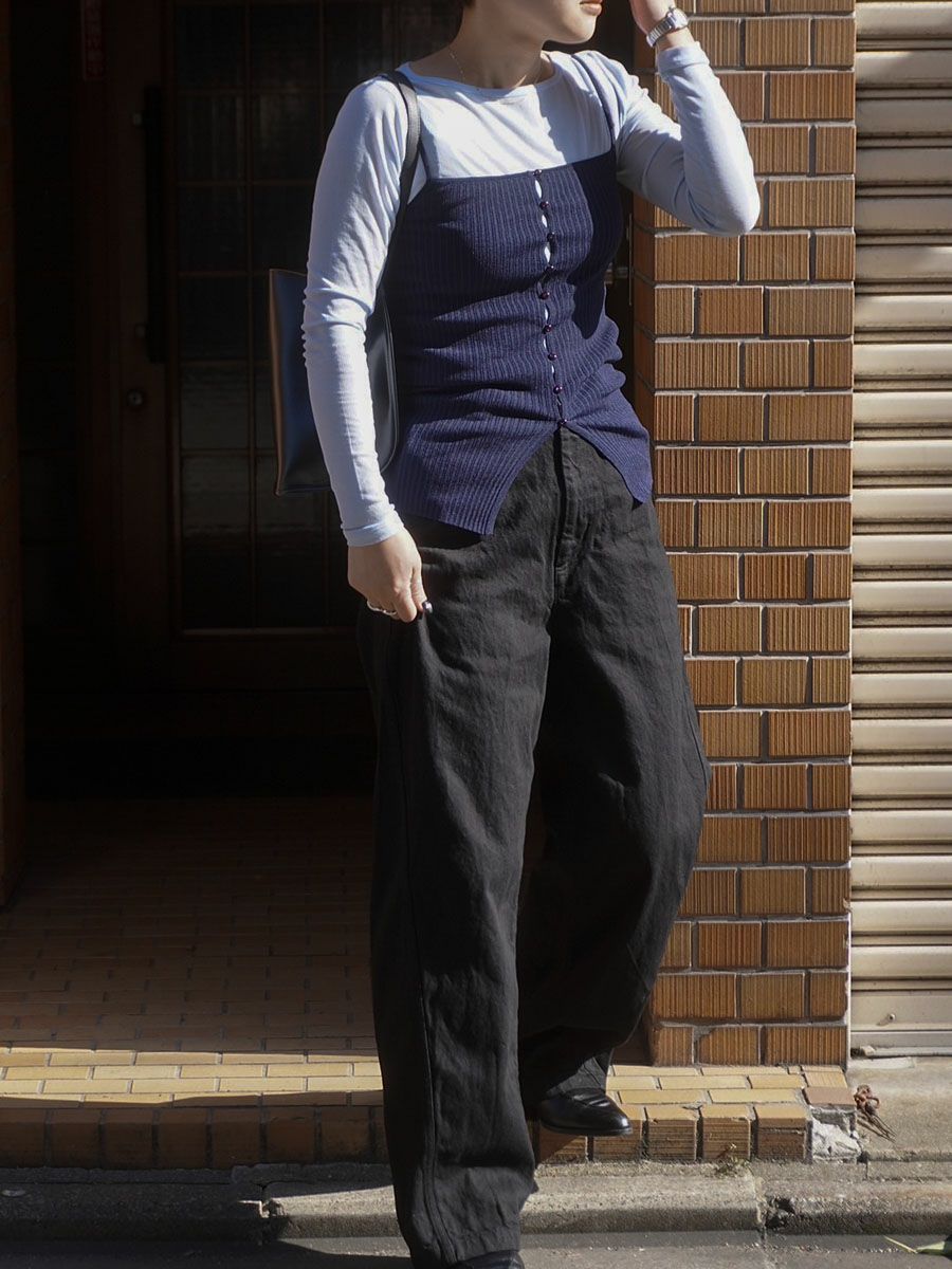 RIB KNIT CAMISOLE[D.NAVY] | 1LDK (ワンエルディーケー) 公式サイト