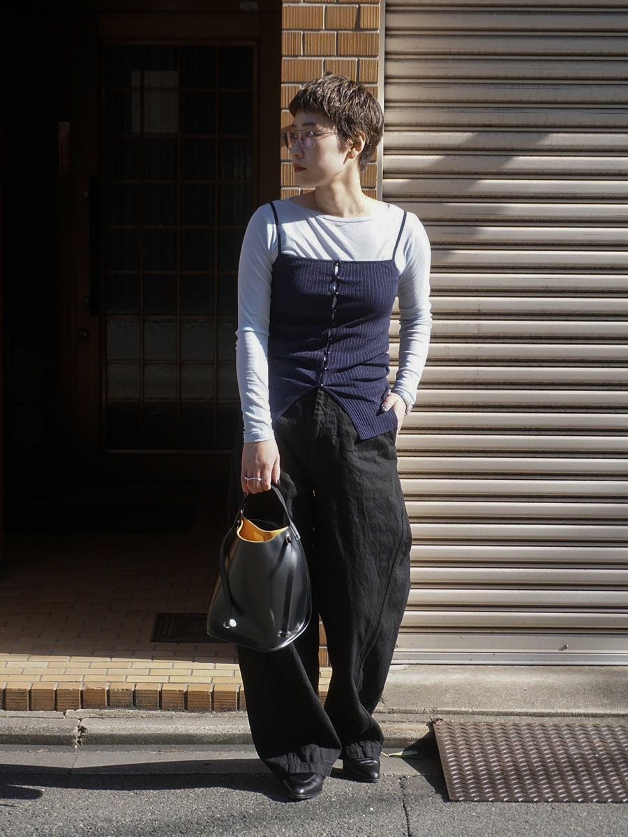 RIB KNIT CAMISOLE[D.NAVY] | 1LDK (ワンエルディーケー) 公式サイト
