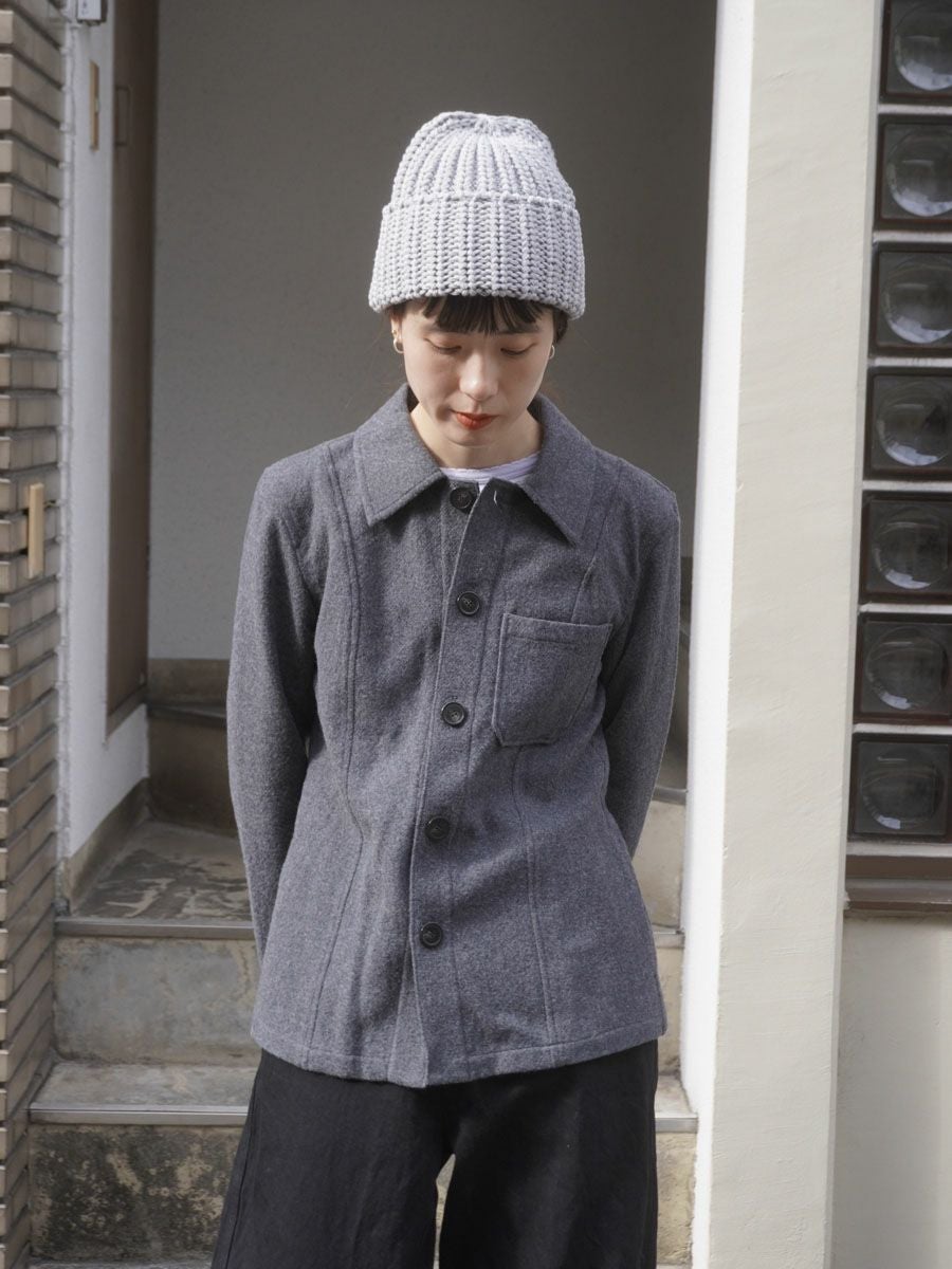 POLY COTTON CHUNKY WATCH CAP[L.GRAY] | 1LDK (ワンエルディーケー