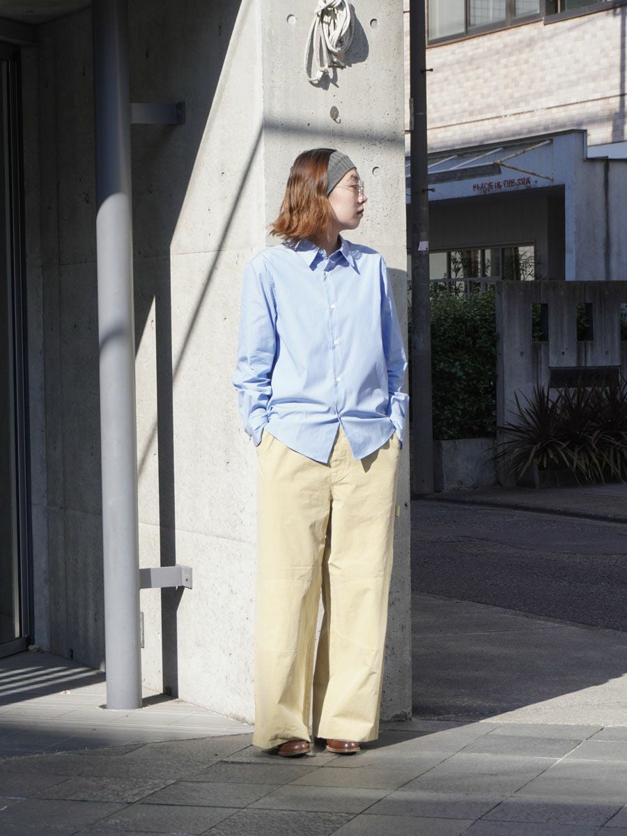 MY BASIC REGULAR COLLAR SHIRT SMALL STRIPE[BLUE] | 1LDK (ワンエル