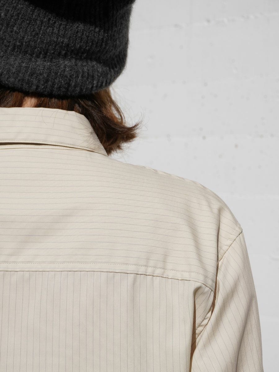 MY BASIC REGULAR COLLAR SHIRT SMALL STRIPE[ECRU] | 1LDK (ワンエル