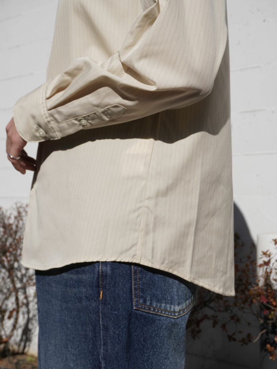 MY BASIC REGULAR COLLAR SHIRT SMALL STRIPE[ECRU] | 1LDK (ワンエル