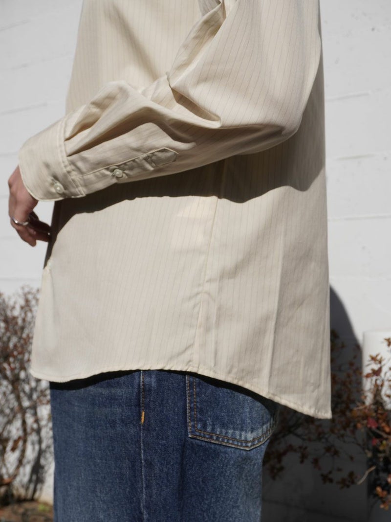 MY BASIC REGULAR COLLAR SHIRT SMALL STRIPE[ECRU] | 1LDK (ワンエル 