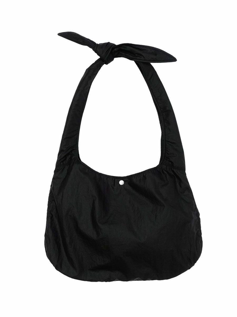 t*y様 1LDK UNIVERSAL PRODUCTS レザーショルダーバッグ KNOTTED LEATHER LIKE NYLON SHOULDER BAG[BLACK] | 1LDK (ワンエル