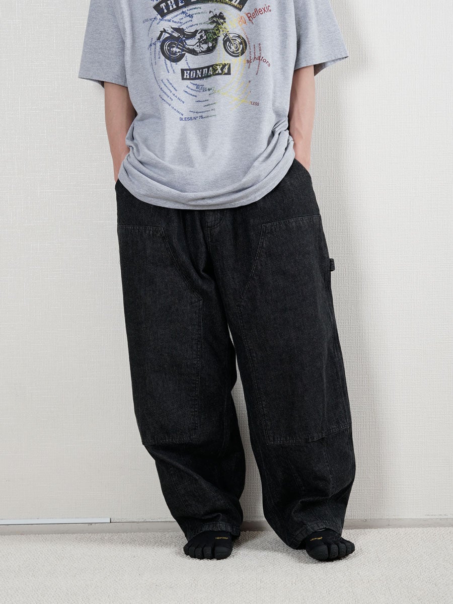 Double-Knee Balloon Painter Pants[BLACK] | 1LDK (ワンエルディー