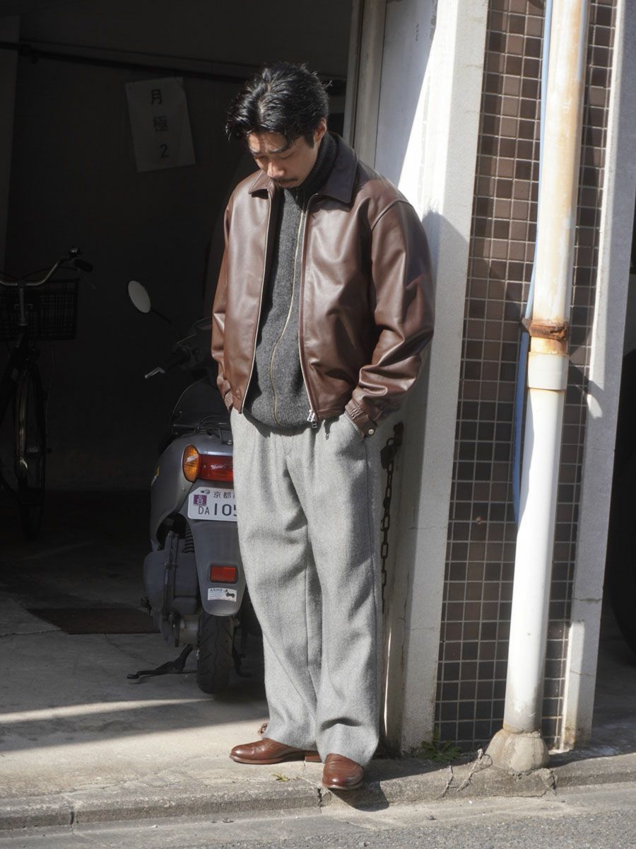 N.N.Z. TROUSERS W[GRAY HERRINGBONE] | 1LDK (ワンエルディーケー