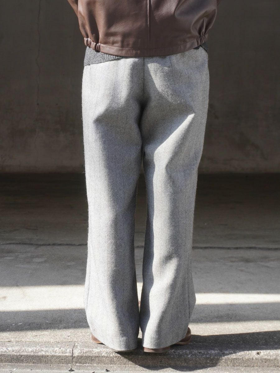 N.N.Z. TROUSERS W[GRAY HERRINGBONE] | 1LDK (ワンエルディーケー