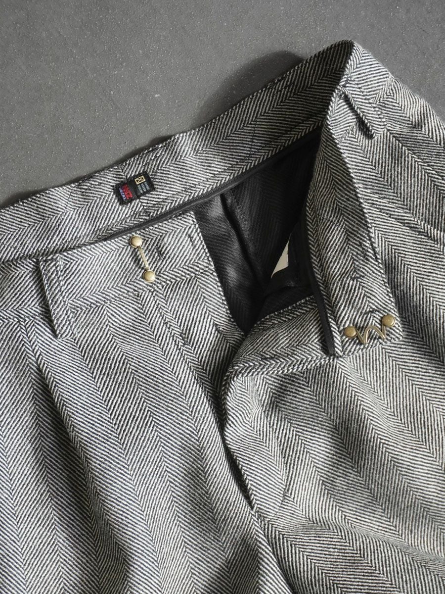 N.N.Z. TROUSERS W[GRAY HERRINGBONE] | 1LDK (ワンエルディーケー