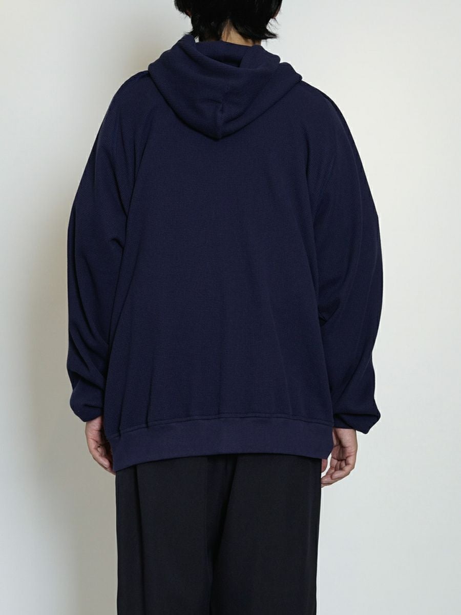 WAFFLE ZIP HOODIE[NAVY] | 1LDK (ワンエルディーケー) 公式サイト