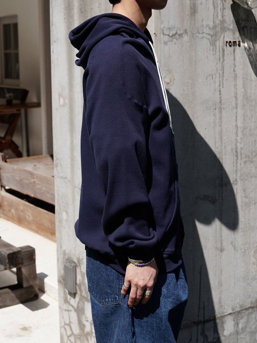 WAFFLE ZIP HOODIE[NAVY] | 1LDK (ワンエルディーケー) 公式サイト