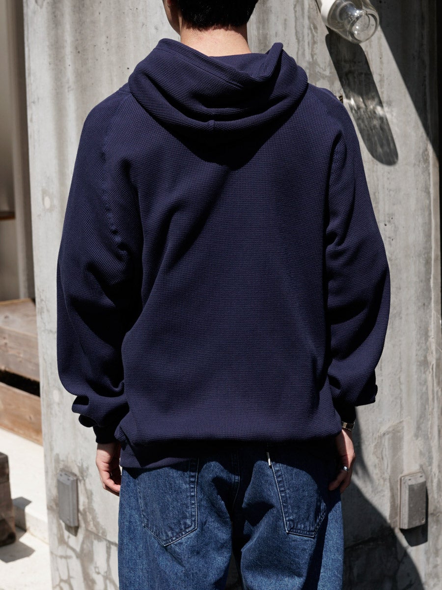 WAFFLE ZIP HOODIE[NAVY] | 1LDK (ワンエルディーケー) 公式サイト