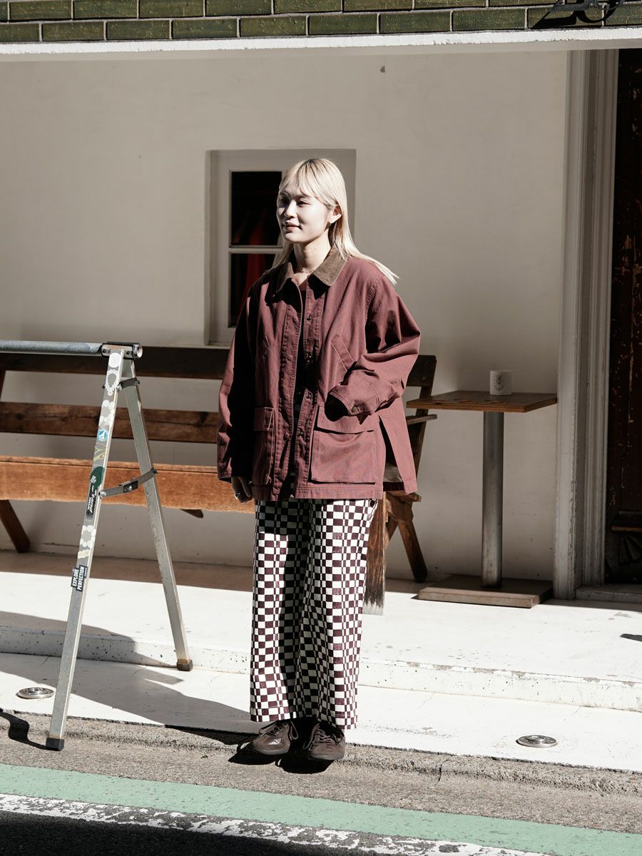 Checkered High Waist Wide Pants[BURGUNDY] | 1LDK (ワンエルディー
