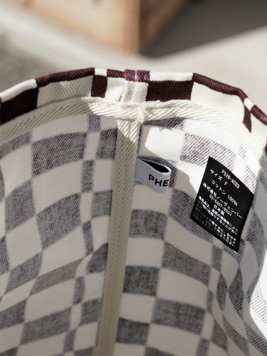 Checkered Bucket Tote Bag[BURGUNDY] | 1LDK (ワンエルディーケー
