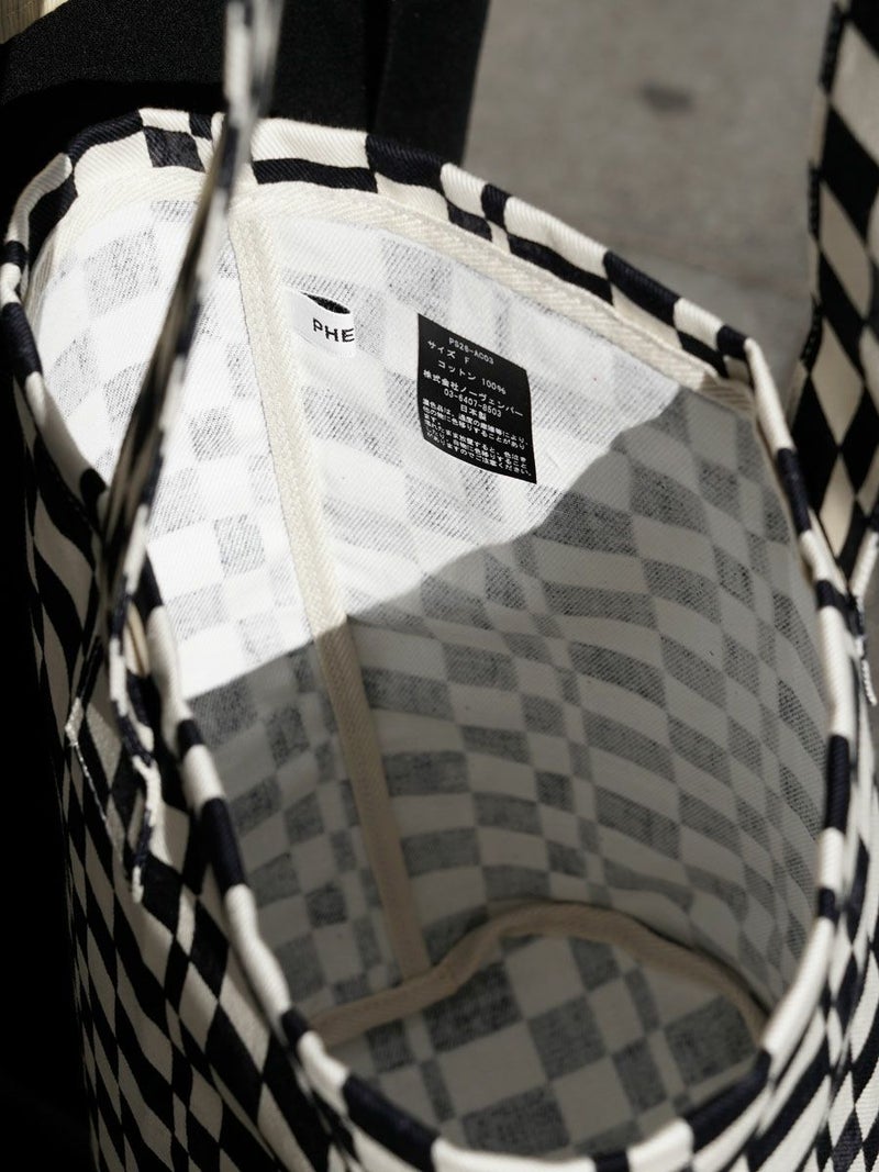 Checkered Bucket Tote Bag[NAVY] | 1LDK (ワンエルディーケー) 公式サイト