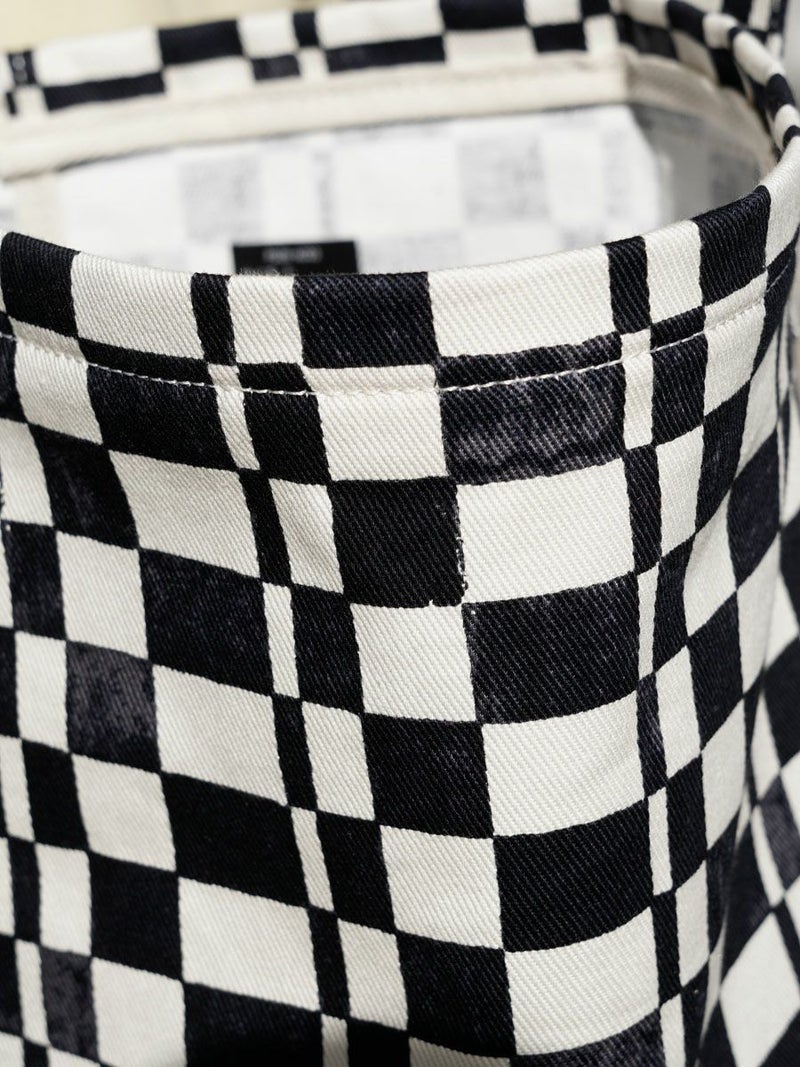 Checkered Bucket Tote Bag[NAVY] | 1LDK (ワンエルディーケー) 公式サイト