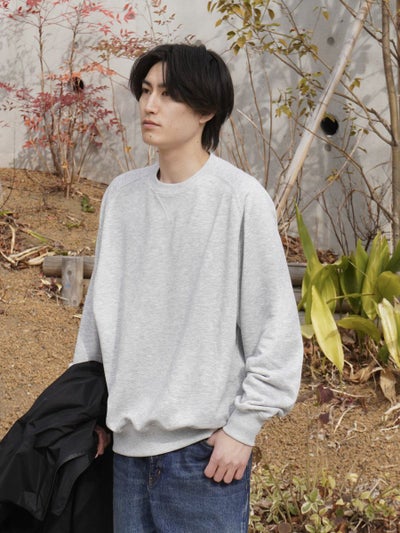 TECH SWEAT CREW FREEDOM SLEEVE[HEATHER GRAY] | 1LDK (ワンエル 