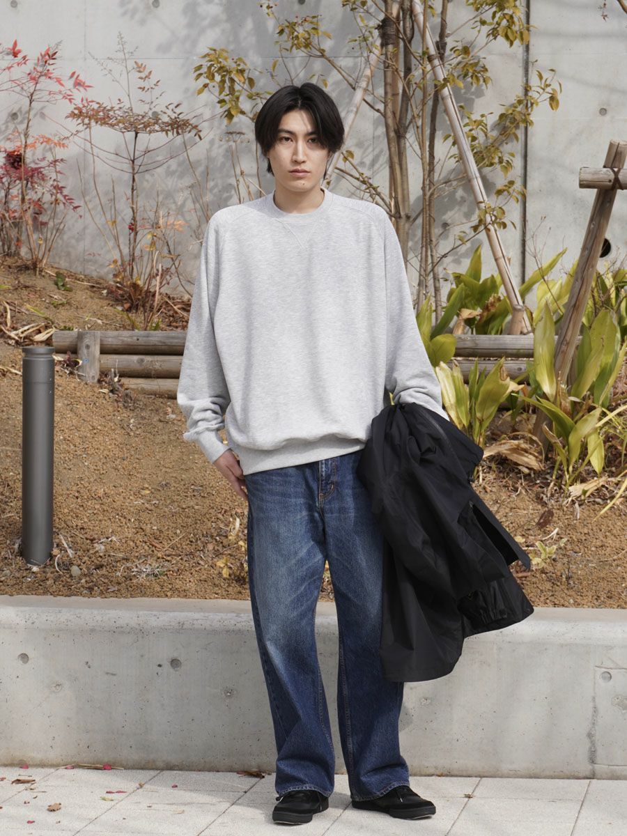 TECH SWEAT CREW FREEDOM SLEEVE[HEATHER GRAY] | 1LDK (ワンエル