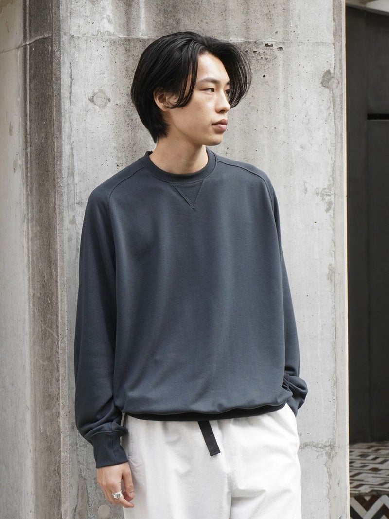 TECH SWEAT CREW FREEDOM SLEEVE[INK BLACK] | 1LDK (ワンエルディー 