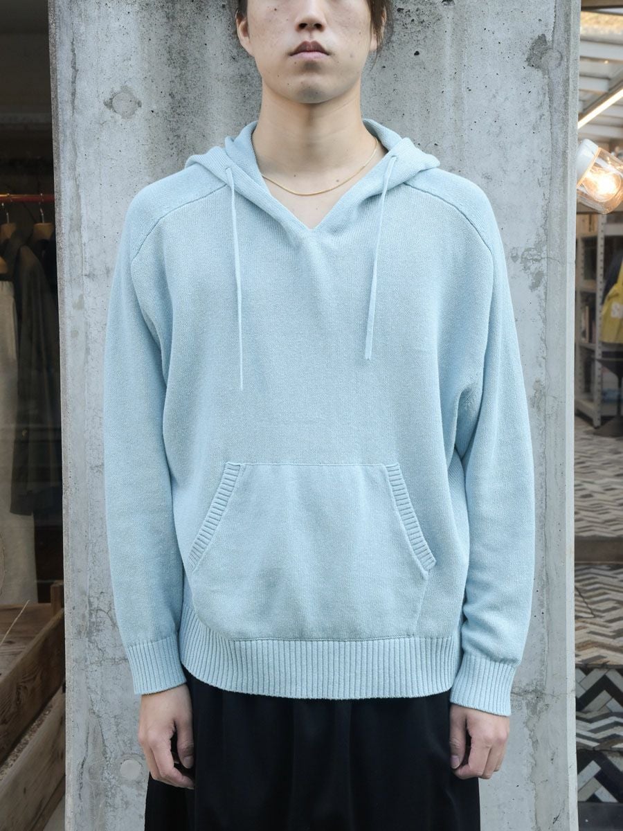 LINEN KNIT HOODIE[BLUE] | 1LDK (ワンエルディーケー) 公式サイト