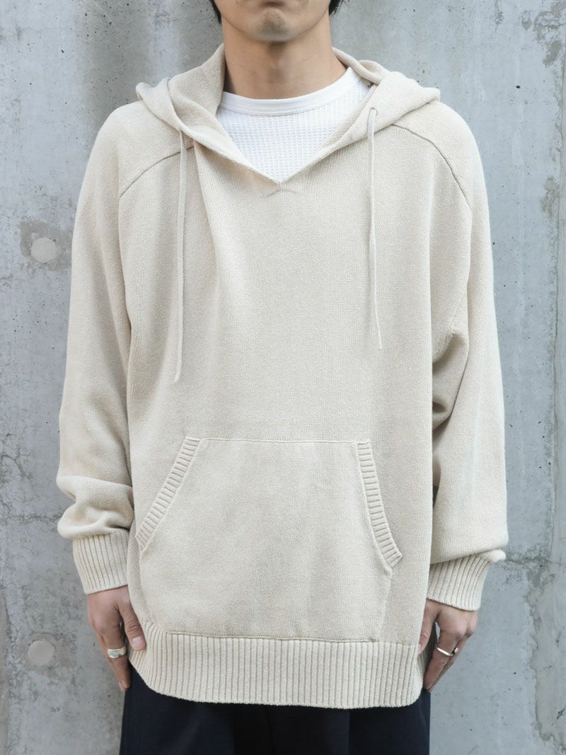 LINEN KNIT HOODIE[ECRU] | 1LDK (ワンエルディーケー) 公式サイト